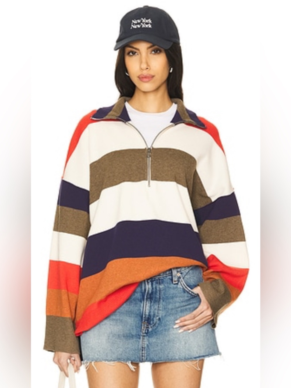 Free People Coastal Stripe Pullover Top in Set Sail Combo Size Small